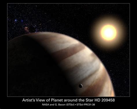 Artists Concept Hot Jupiter Around The Star Hd 209458 Hubblesite