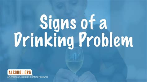 What Are The Signs Of A Drinking Problem Youtube