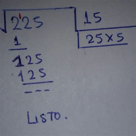 Raiz Quadrada De 225
