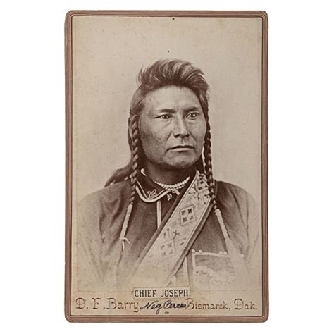 Chief Joseph Cabinet Card By Df Barry Cowans Auction House The