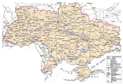 Map Of International Corridors Of Ukraine Ukraine Europe Mapsland