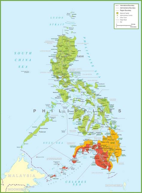 Large Detailed Map Of Philippines Detailed Map Map Philippines Tourism