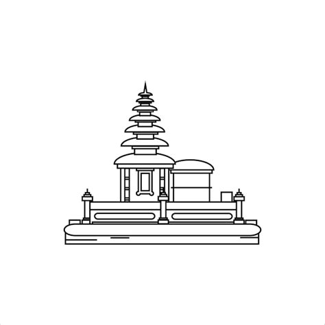 Premium Vector Balinese Temple Icon Vector Design