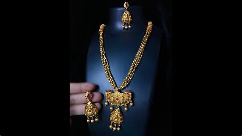 Kerala Style Gold Bridal Necklace Jewellery Designs Lightweight Gold