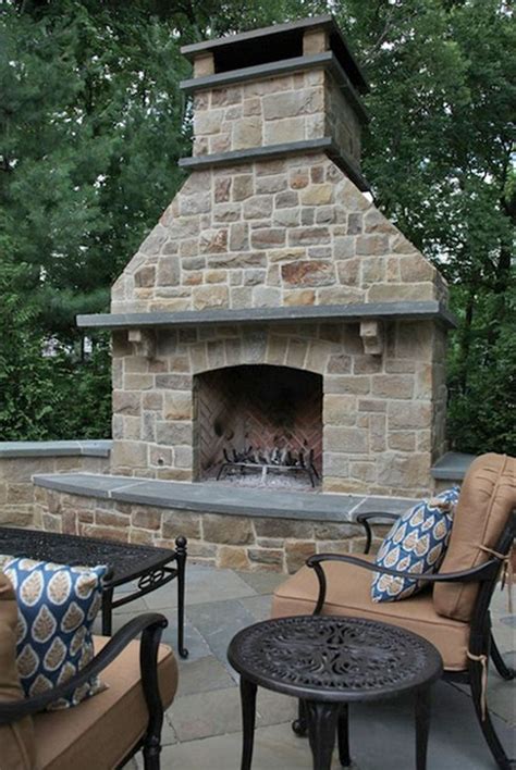 Image Result For Stone Veneer On Chimney Concrete Outdoor Fireplace