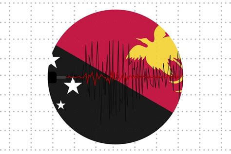 Premium Vector Earthquake In Papua New Guinea Concept Seismic Wave