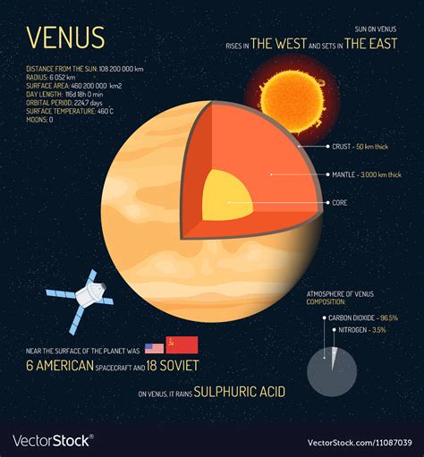 Venus Detailed Structure With Layers Royalty Free Vector