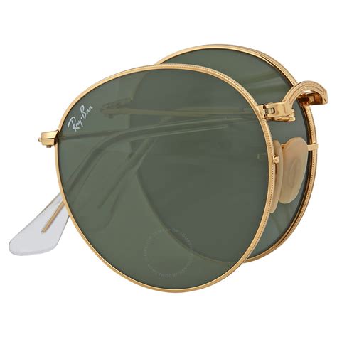 Ray Ban Round Gold Frame Green Lens Sunglasses Round Ray Ban Sunglasses Jomashop