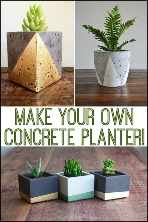 How To Make Your Own Concrete Planter Diy Concrete