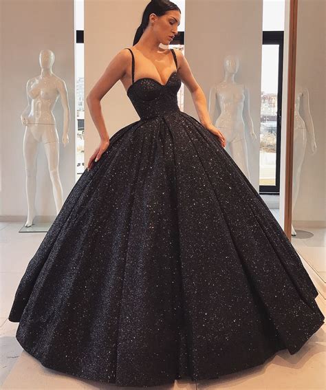 Liastubllaofficial Black Prom Dresses Black Ball Gown Prom Dresses