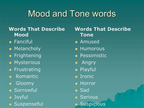🏆 Tone And Attitude 155 Words To Describe An Authors Tone 2019 02 06