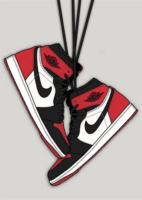 Air Jordan 1 Artwork Poster Print Etsy Sneakers Wallpaper Jordan