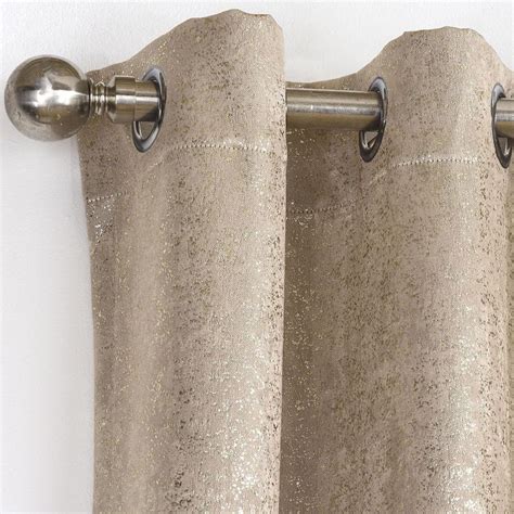 Dunelm Natural 229x137cm Halo Thermal Curtains | Ready made eyelet