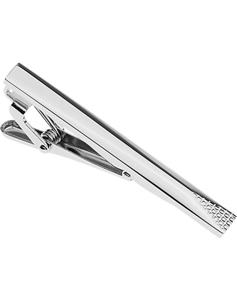 Pronto Uomo Polished Silver Tie Bar Mens Accessories Mens Wearhouse