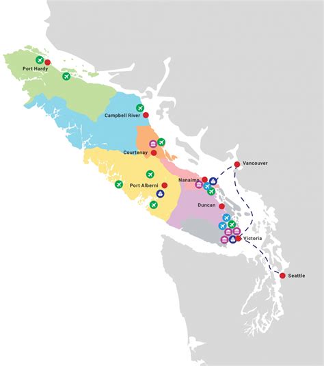 Vancouver map — satellite images of vancouver. Economic Transportation Infrastructure Map - Foreign Trade Zone VI