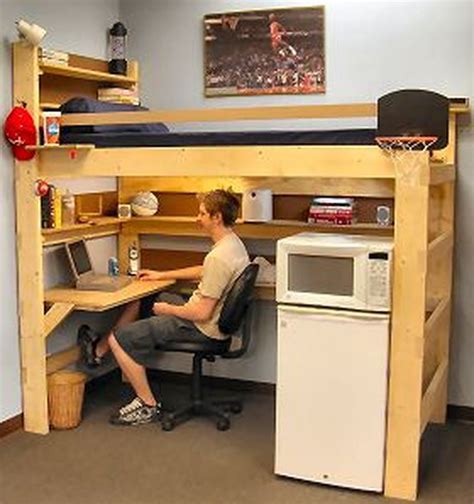 Nice 41 Genius Dorm Room Space Saving Storage Ideas Loft Bed Plans College Loft Beds Diy