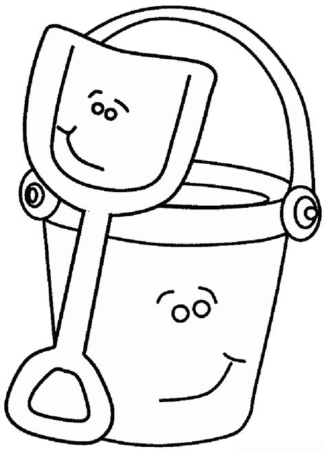 Sand Bucket And Pail Coloring Pages Sketch Coloring Page