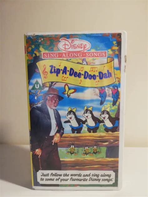 Walt Disney Sing Along Songs Vhs Zip A Dee Doo Dah Rare Video Tape