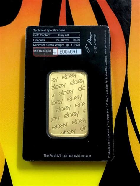 1 Oz Ebay Perth Gold Bar 9999 Fine In Assay