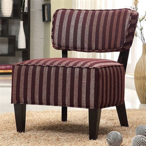 Striped Accent Chair Burgundy Coaster Furniture Furniture Cart