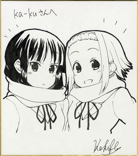Kakifly Akiyama Mio Tainaka Ritsu K On Face 2girls Monochrome