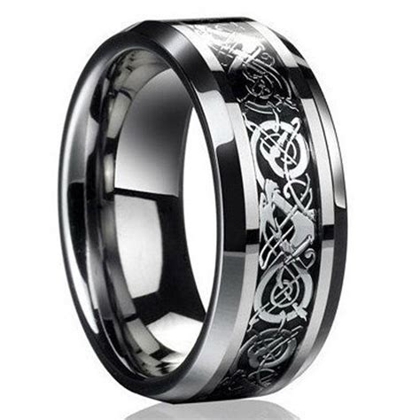 Titanium rings have several advantages over rings made from other metals. Fashion Silver Celtic Dragon Titanium Stainless Steel Men ...