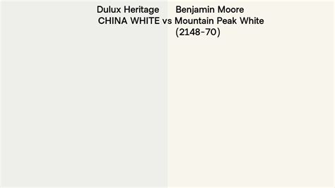 Dulux Heritage China White Vs Benjamin Moore Mountain Peak White
