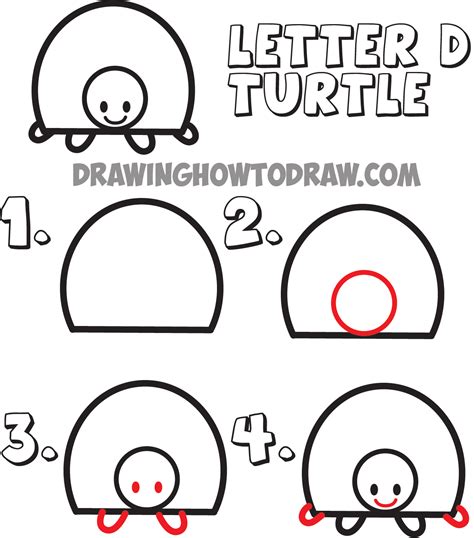 365 daily things to draw, step by step! Huge Guide to Drawing Cartoon Animals from the Uppercase Letter D - Drawing Tutorial for Kids ...