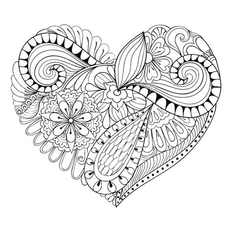 Heart Coloring Pages For Adults at GetDrawings | Free download