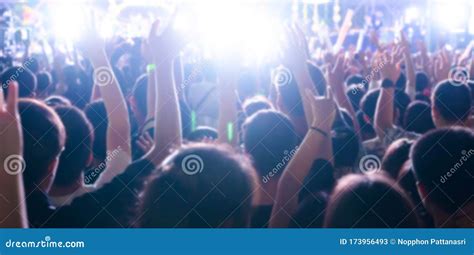Abstract Blurred Background Of Music Concert Any People Crowd