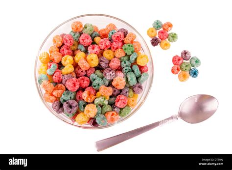 Delicious And Nutritious Fruit Cereal Loops Stock Photo Alamy