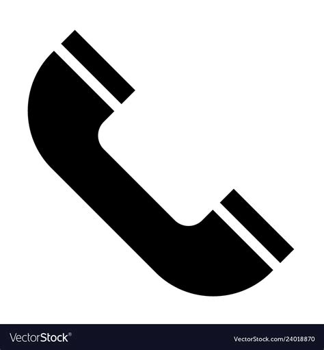 Phone Solid Icon Telephone Royalty Free Vector Image