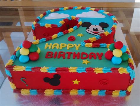 Pin By Melissa Marzano On 2nd Bday 2nd Birthday Cake Boy Mickey