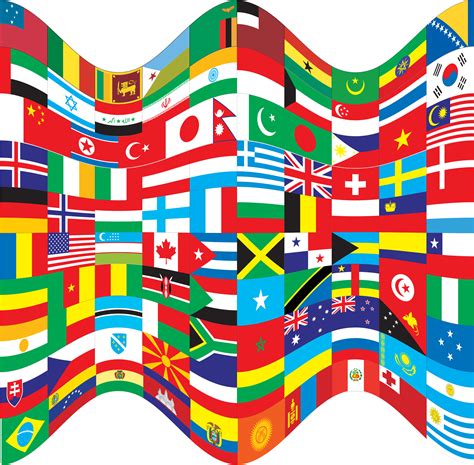 Clipart World Flags Wavy