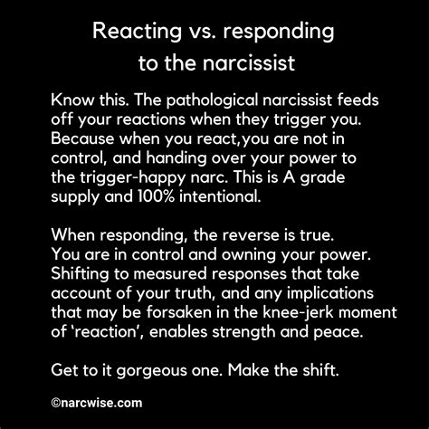 Reacting vs. responding – Narc Wise
