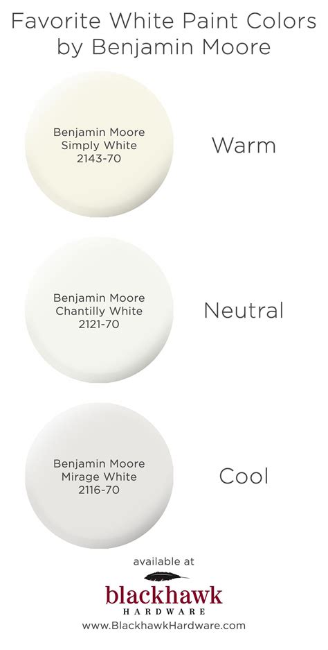 The Best Warm Neutral And Cool White Paint Colors By Benjamin Moore