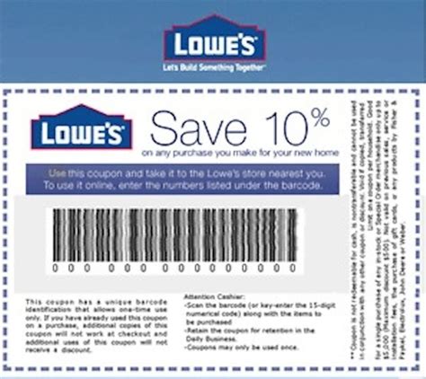 Printable Lowes Coupon 20 Off And10 Off Codes December 2016 Free