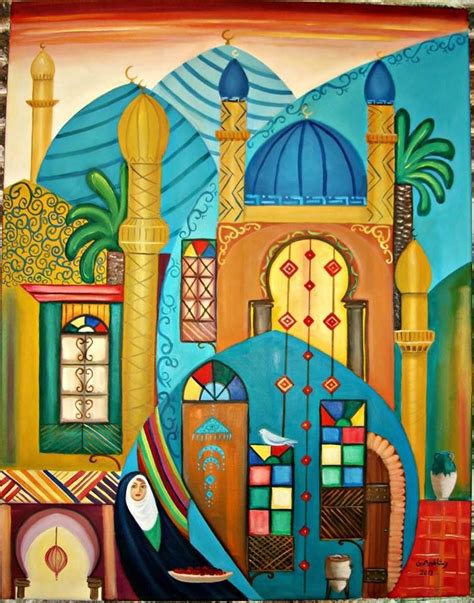 Rasha Khair Al Deen Arabesque Folklore Art Middle Eastern Art