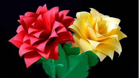 How Make Paper Flower Flower Paper Craft Tutorial Diy Youtube