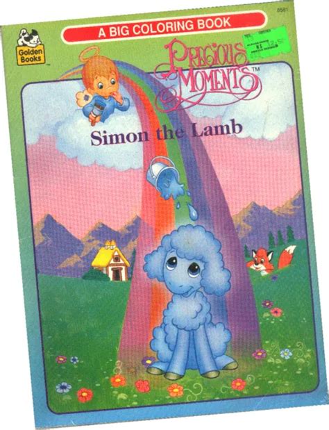 Vintage 1994 Precious Moments Simon The Lamb Big Coloring Book By