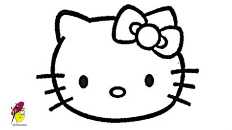 Hello kitty drawing step by step at getdrawings. Face Hello Kitty - how to draw hello kitty - YouTube
