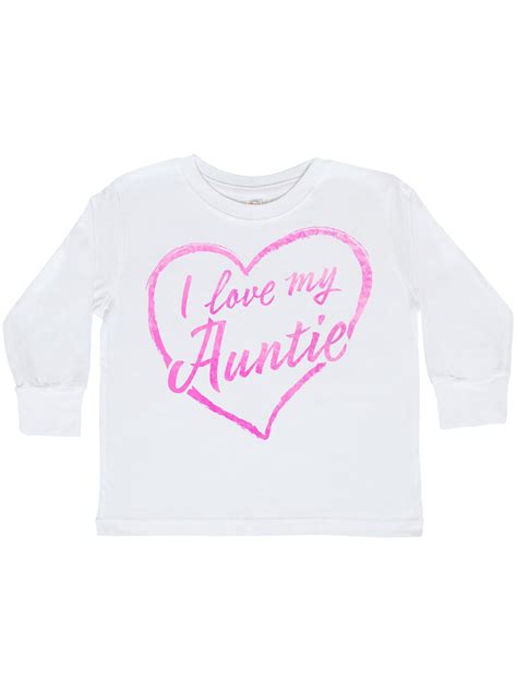 Inktastic Inktastic I Love My Auntie In Pink Chalk Heart Toddler Long
