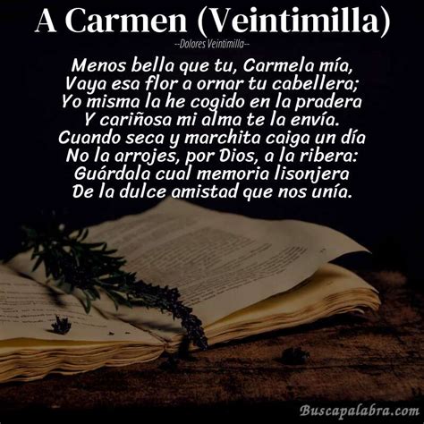 Poema A Carmen Veintimilla De Dolores Veintimilla Análisis Del Poema