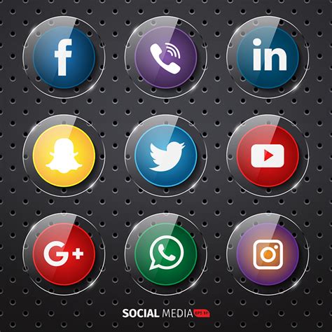 Glossy Social Media Icons Free Psd Download Psd Gambaran