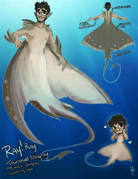 Stingray Merman Mermaid Art Mermaids Mermen Fantasy Creatures