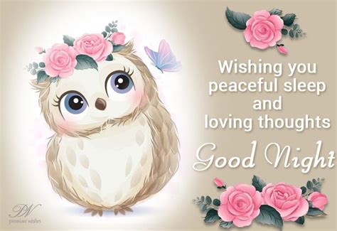 Wishing You Peaceful Sleep And Loving Thought Good Night Premium Wishes