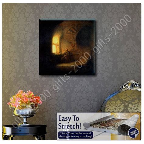 Philosopher In Meditation By Rembrandt Canvas Rolled Wall Art Hd