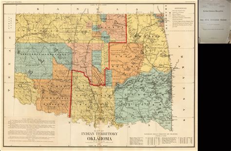 Map Of Indian Territory And Oklahoma 1890 With