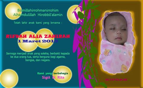 kartu ucapan bayi baru lahir | riza_veiriz
