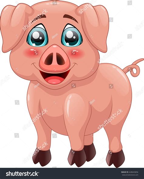 Cute Pig Cartoon Vector Illustration Stock Vector Royalty Free